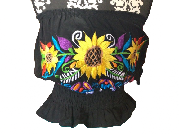 Embroidered tube tops