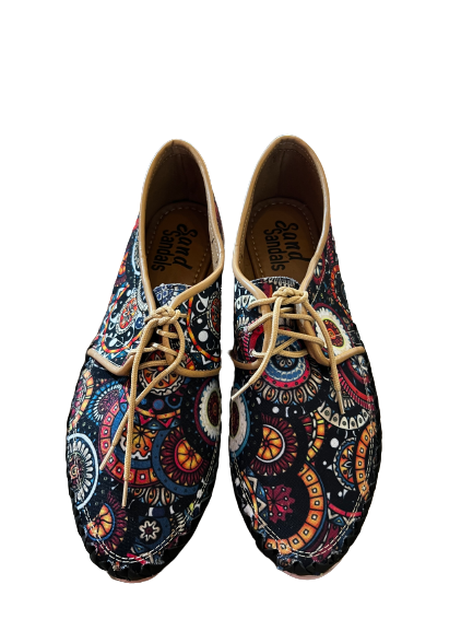 871.5/Negro/Art print flat shoe