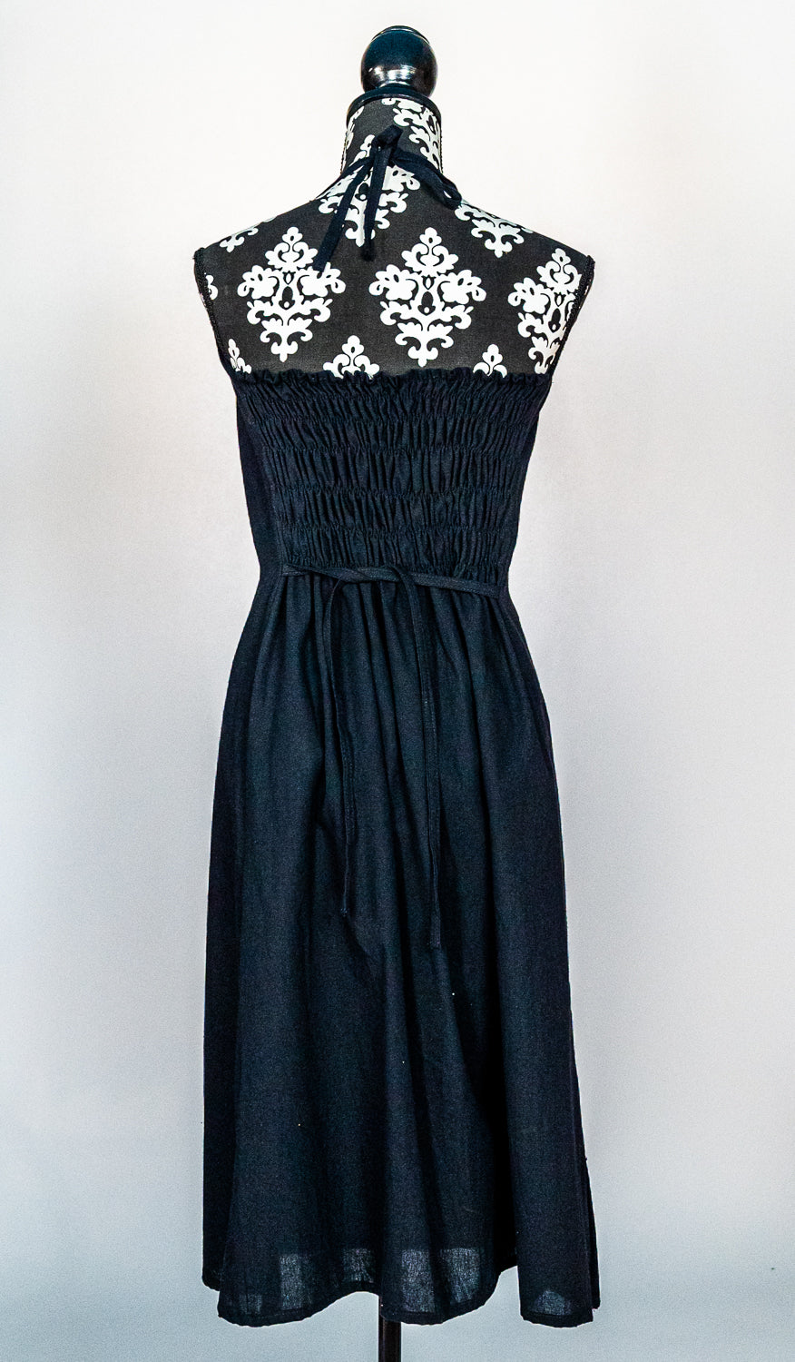 Gold & Black Halter Dress