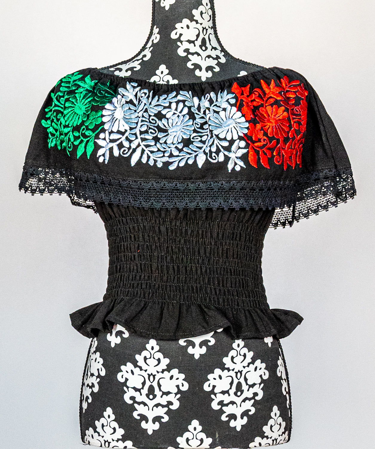 Tri-Color Campesina waist top