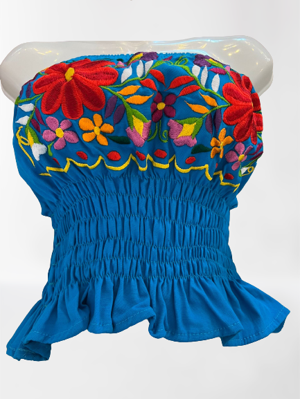 transparent embroidered top