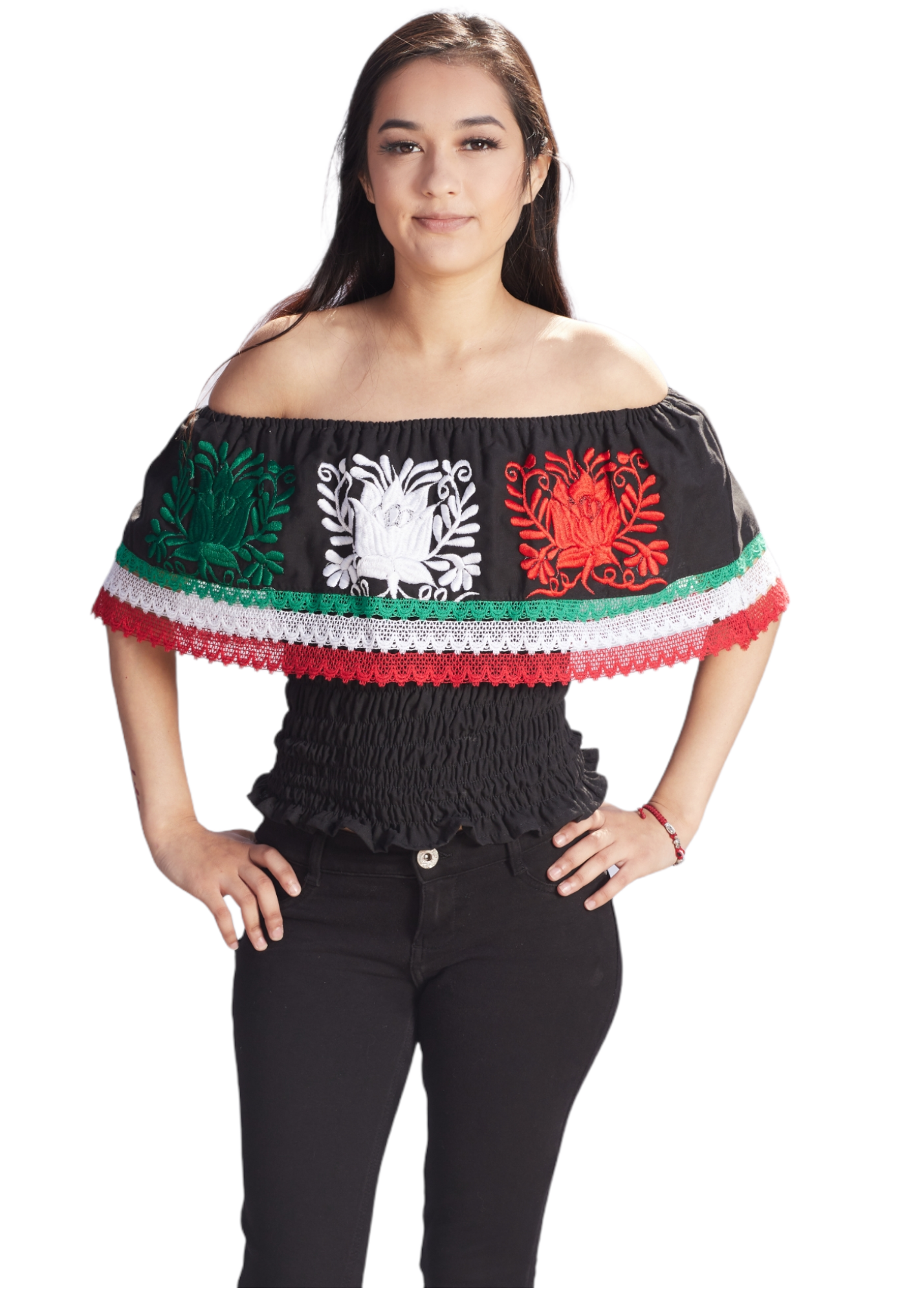 Tri-Color Campesino Top