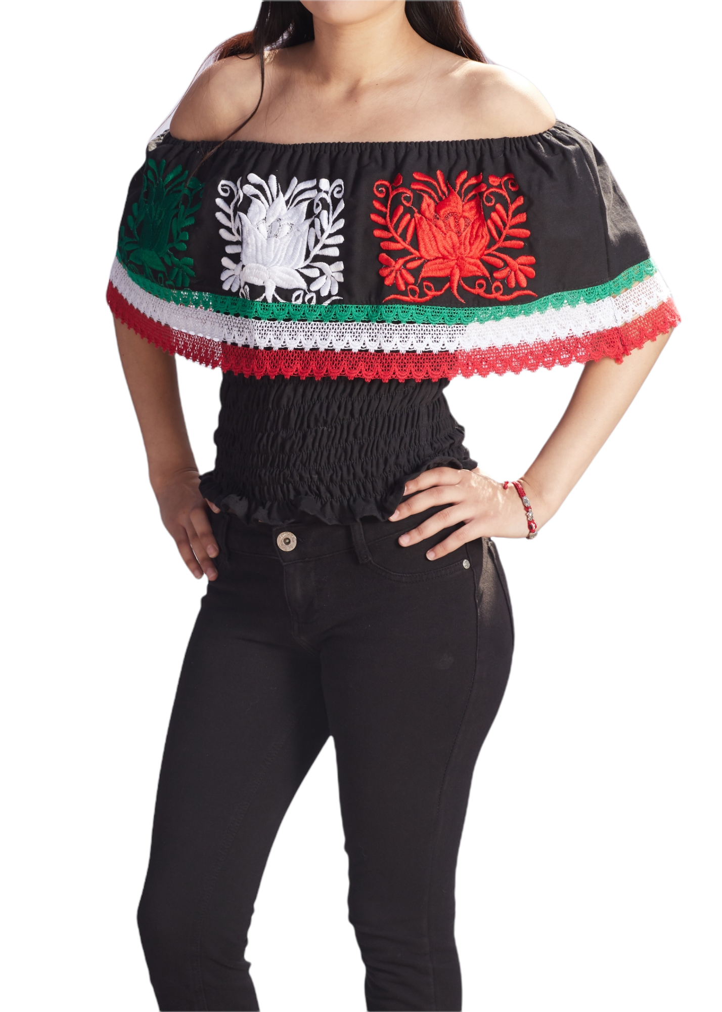 Tri-Color Campesino Top