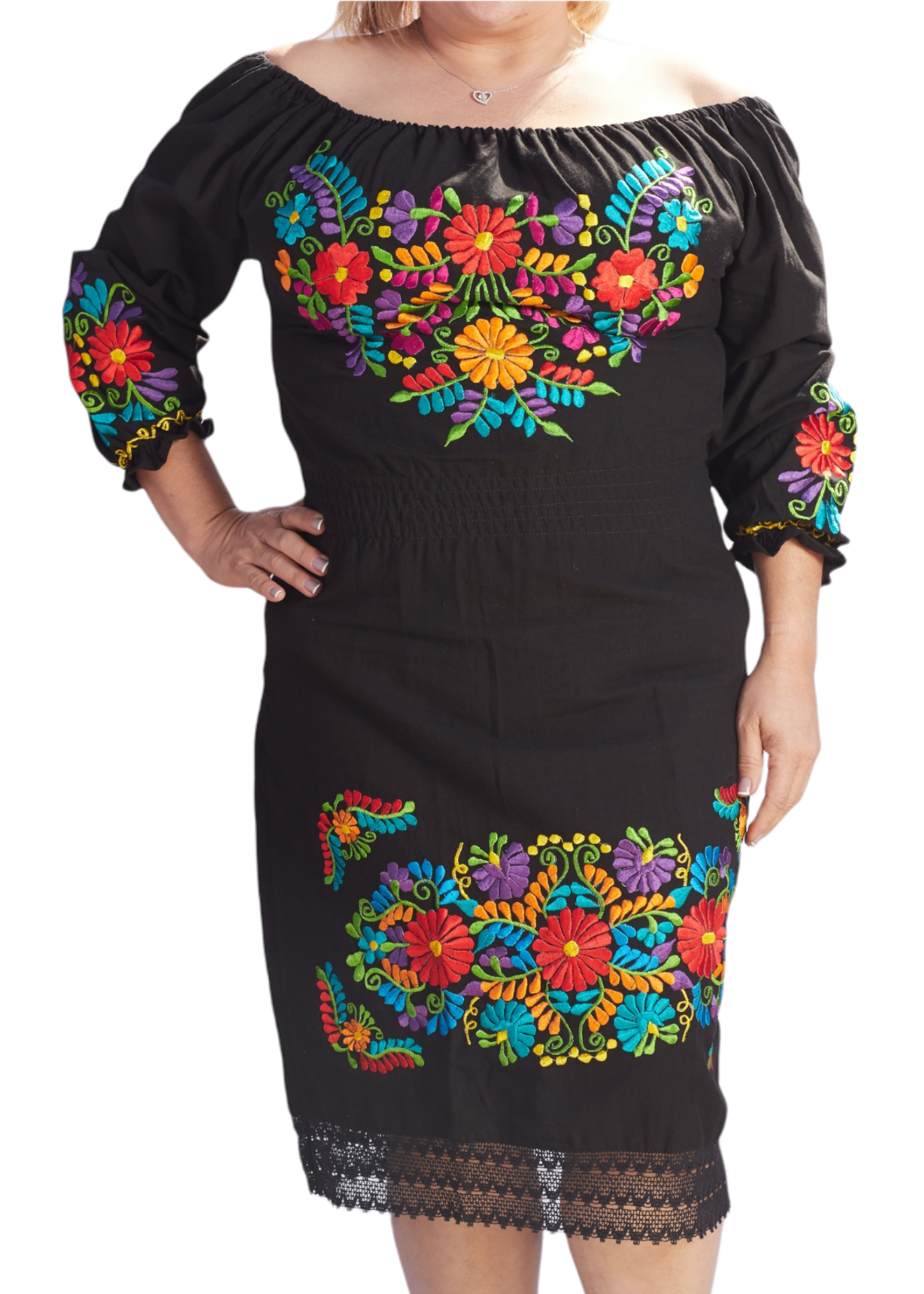 Long Sleeve dress with cinched sleeves