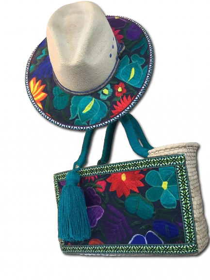 Bag Set (Palm Emb Hat & Bag)