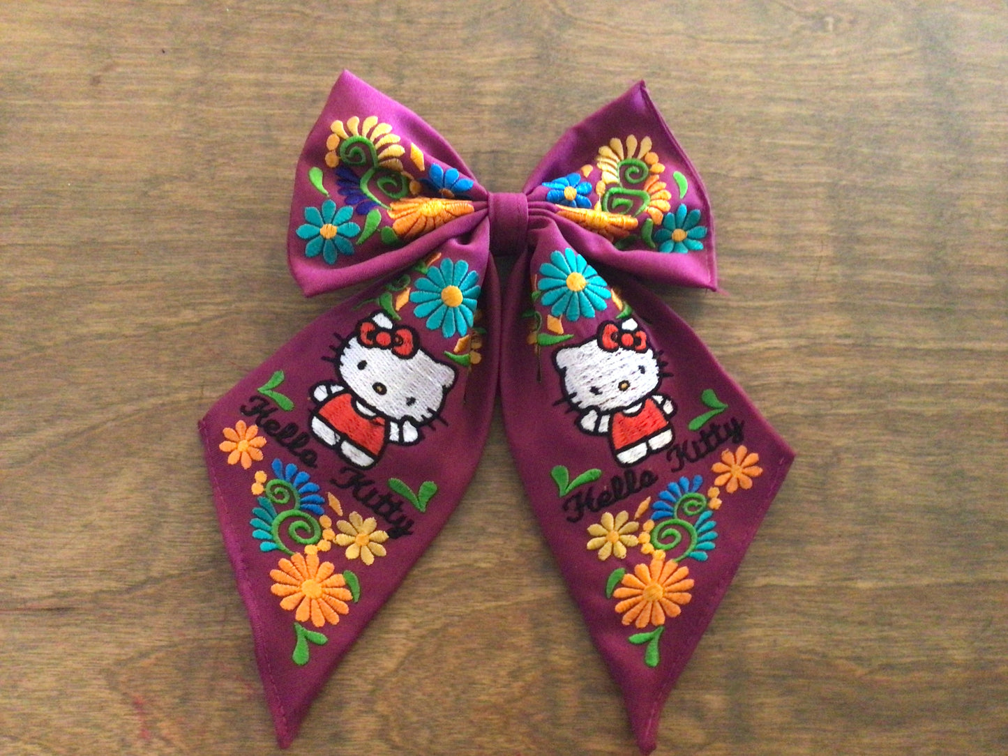 Embroidered Hello Kitty Bow