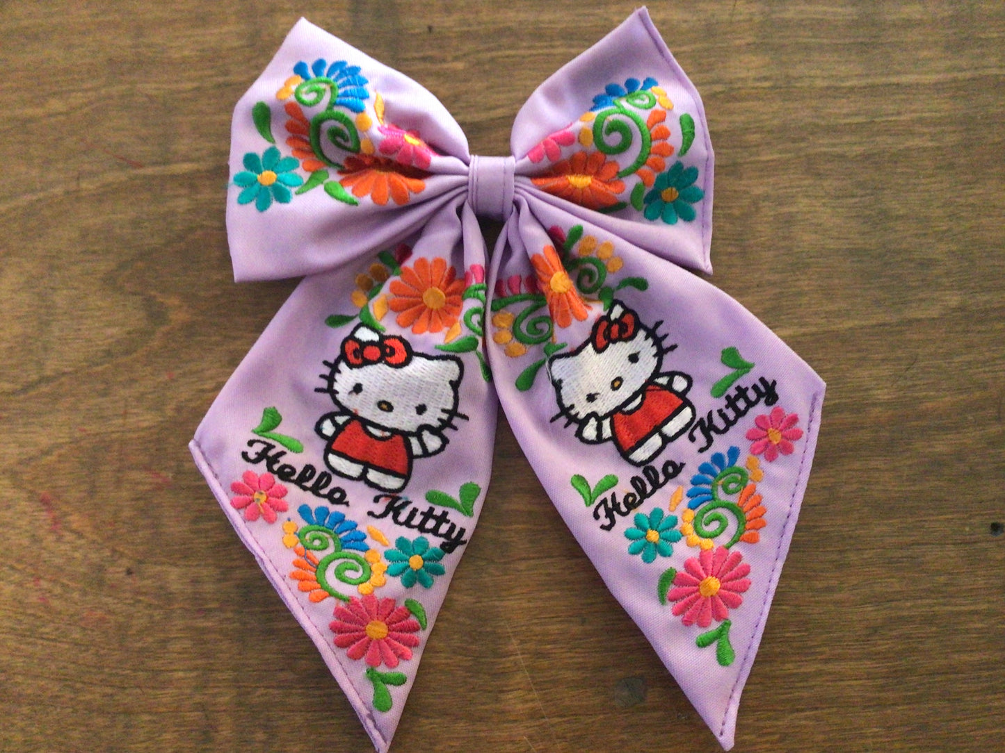 Embroidered Hello Kitty Bow