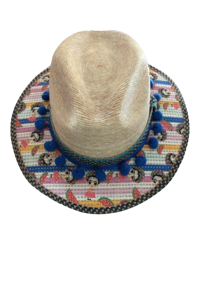 Frida & Flowers Palm Hats (Print Rim)