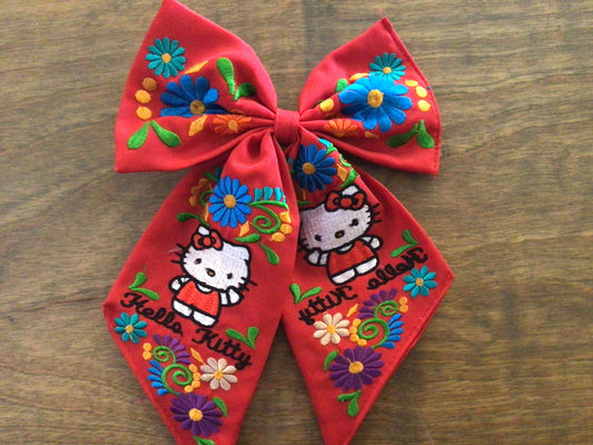 Embroidered Hello Kitty Bow