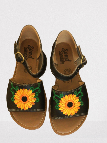 917/ Black Sunflower sandal
