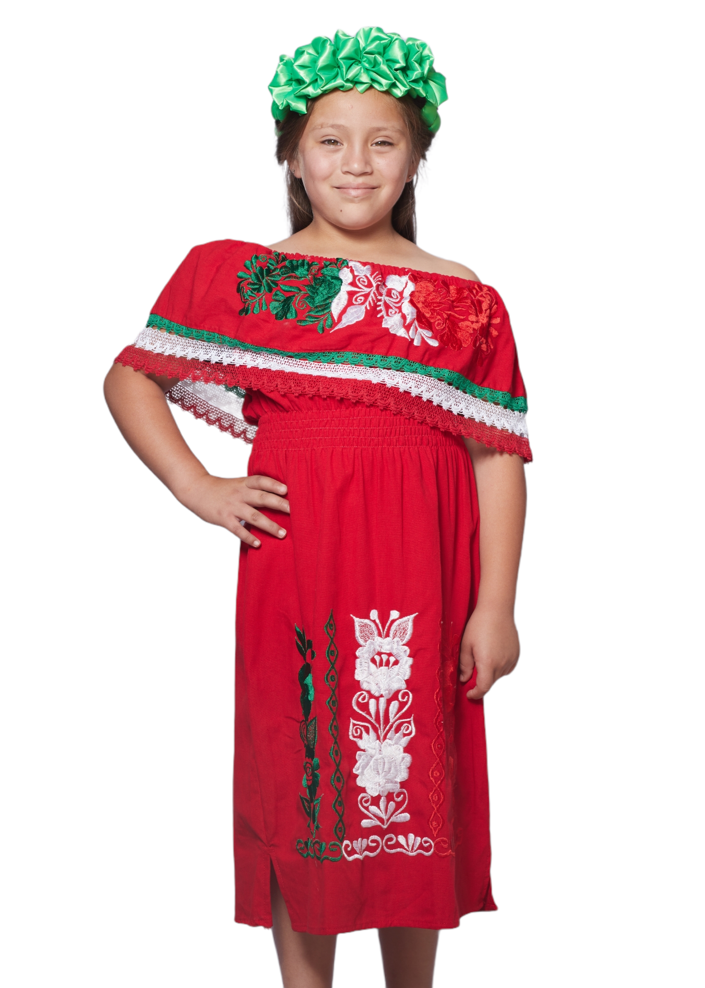Mexican Tri-color Campesino girl dress