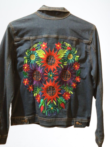 Jean floral heart jacket