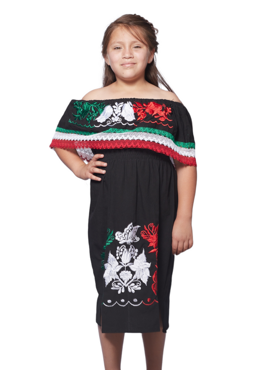 Mexican Tri-color Campesino girl dress