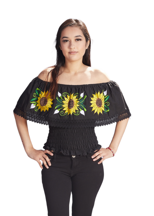 Sunflower Campesino Top